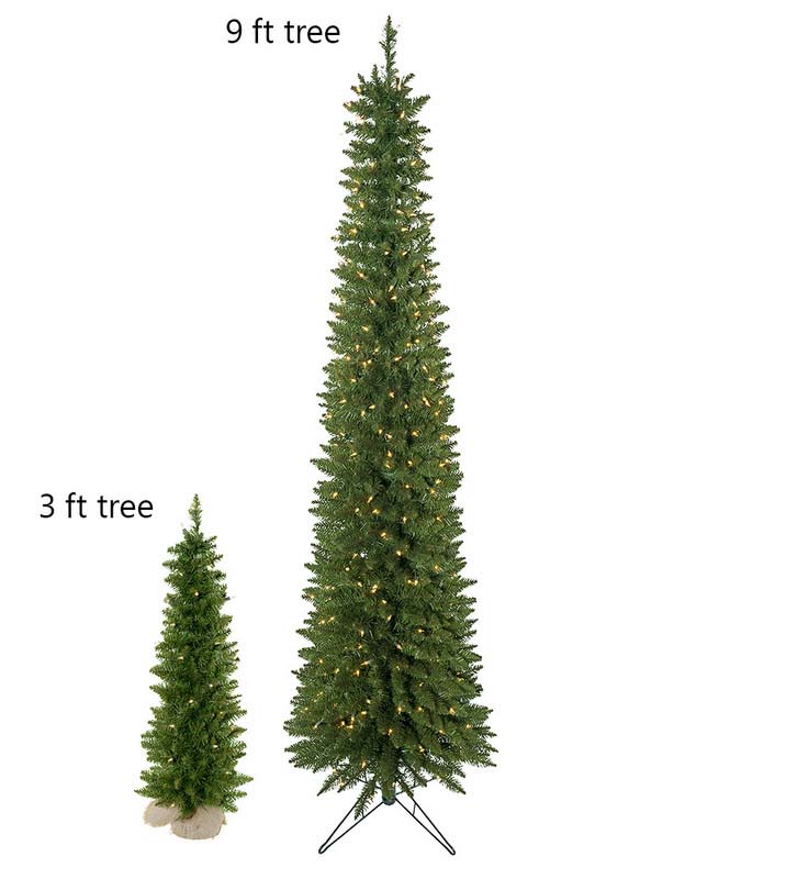 Arrow Spruce Slim Artificial Christmas Trees - Classics Collection